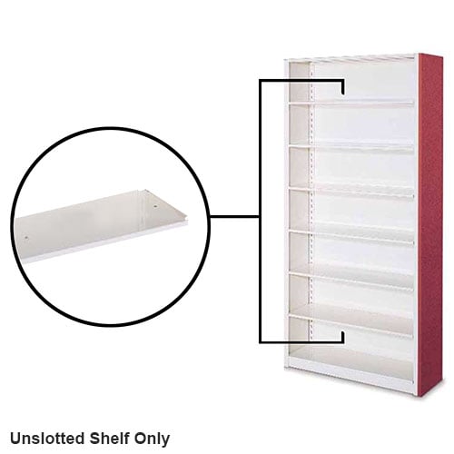 Safco 36"W x 9"D Unslotted Shelf, 18GA - EF3609U18GA