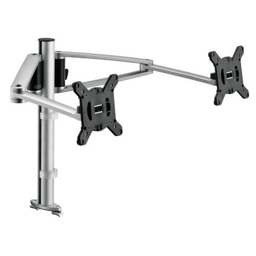 Novus MY Twin Arm Dual Monitor Arm - Rail System - Silver - 910+2269+000 - Titan Tools Direct