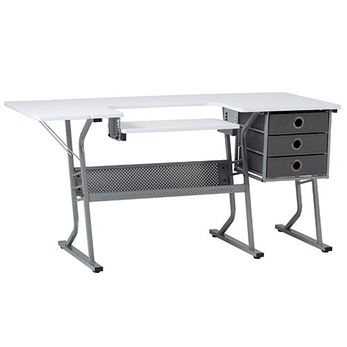 Studio Design Sew Ready Eclipse Ultra Sewing Machine Table - Gray/White - 13376
