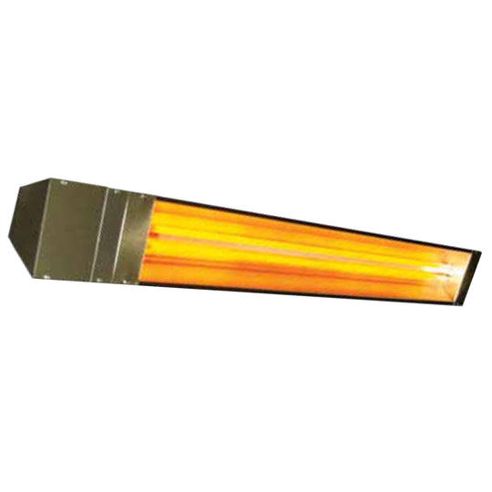 TPI OCH2 Series 6000W Outdoor/Indoor Rated Quartz Electric Infrared Heater, 277 Volts - Stainless Steel - OCH2-66-277V-SS