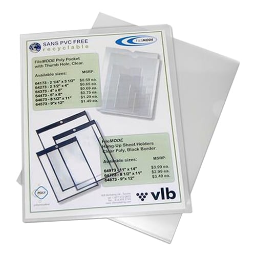  VLB Letter Size (8 1/2" x 11") Filemode Poly View Folder, 10/Pack - Clear - 60273 - Titan Tools Direct