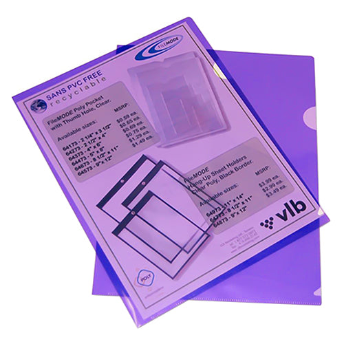  VLB Letter Size (8 1/2" x 11") Poly View Folder, 10/Pack - Violet - 60274 - Titan Tools Direct