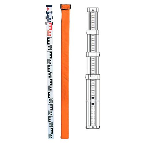 Nedo Aluminum Leveling Rods with Metric Scale - 345122-185