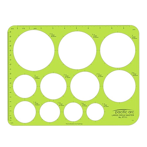  Pacific Arc Large Circle Master Template - PT-111 - Titan Tools Direct