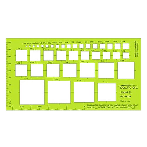  Pacific Arc Squares Template - PT-339 - Titan Tools Direct