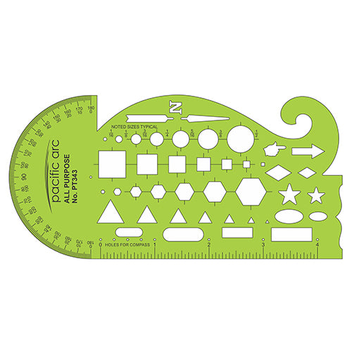  Pacific All Purpose Template - PT-343 - Titan Tools Direct