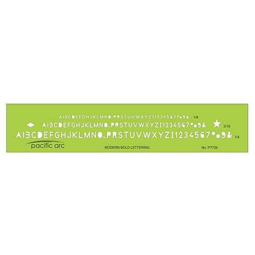 Pacific Pattern On Lettering Pacific Arc Modern Bold Lettering Template (PT-726) – Titan Tools Direct