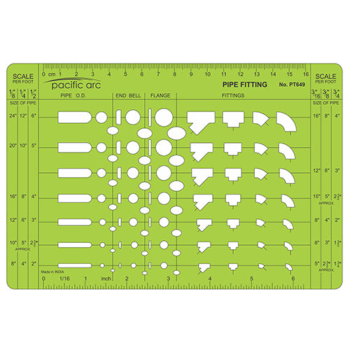  Pacific Arc Pipe Fitting Template - PT-649 - Titan Tools Direct