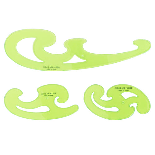  Pacific Arc Scholastic French Curve Set - FC-3000 - Titan Tools Direct
