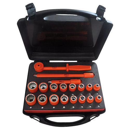 Jameson - 19-Piece Insulated Drive Combination Socket Set 1/2 inch ( JT-KT-03095)