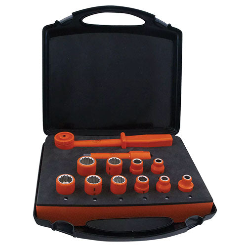 Jameson - 12-Piece Insulated Drive Combination Socket Set 1/2 inch (JT-KT-03100)