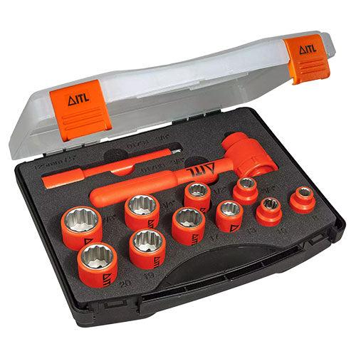 Jameson - 12-Piece Insulated Drive Combination Socket Set 3/8 inch (JT-KT-03105)