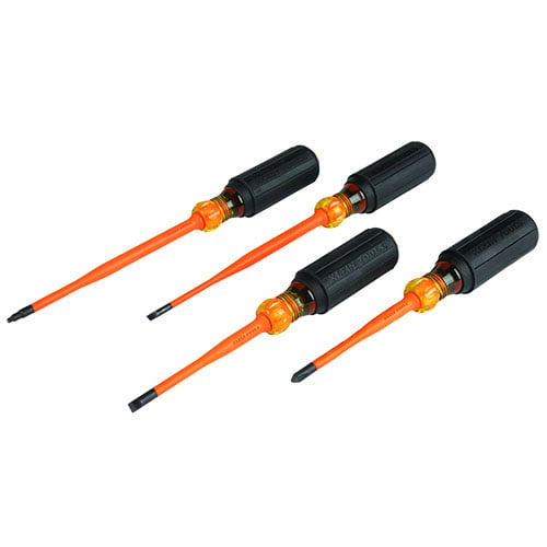 Klein Tools - 4-Piece Slim-Tip Insulated Screwdriver Set (33734INS)