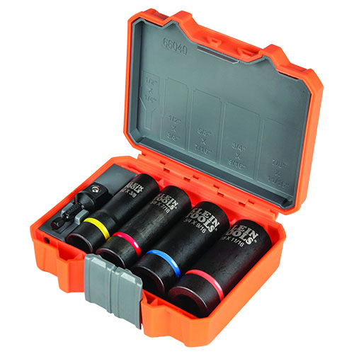  Klein Tools 5-Piece 2-in-1 Impact Socket Set - 66040 - Titan Tools Direct