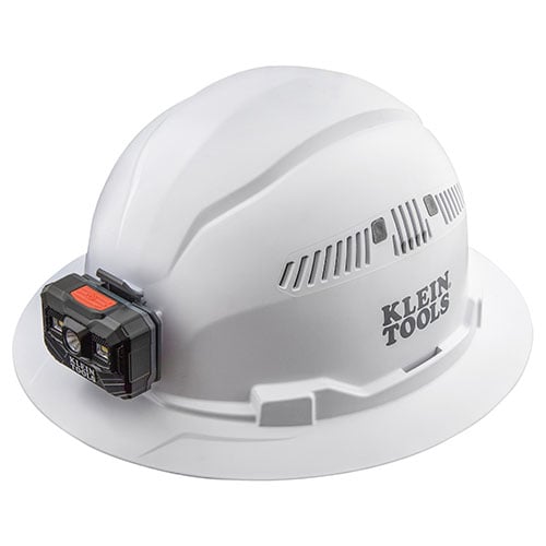 Klein Tools - Full Brim Hard Hat with Rechargeable Headlamp (60407RL)