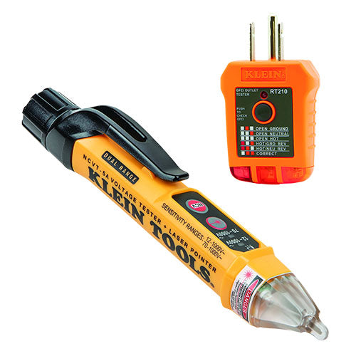Klein Tools - Electrical Tester Kit with Dual-Range NCVT and GFCI Receptacle Tester (NCVT5KIT)