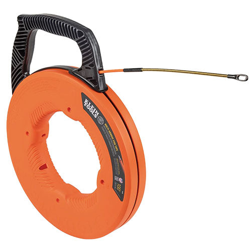 Klein Tools - 100 foot Multi-Groove Fiberglass Fish Tape with Spiral Steel Leader (56380)