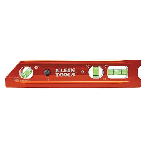 Klein Tools - Lighted Torpedo Billet Level, Rare Earth Magnet (935RBLT)