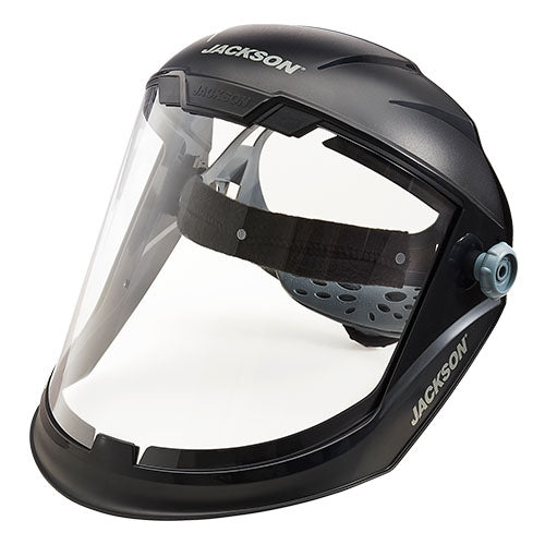  Jackson Safety MAXVIEW Premium Face Shield with 370 Speed Dial Ratcheting Head Gear Suspension - 14200 - Titan Tools Direct