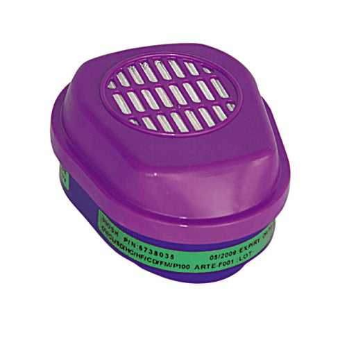 Draeger X-Plore Combination Respirator Cartridges Organic Vapor/Acid Gas/P100 + Formaldehyde, Chlorine Dioxide, Hydrogen Fluoride - 6738035 - Titan Tools Direct