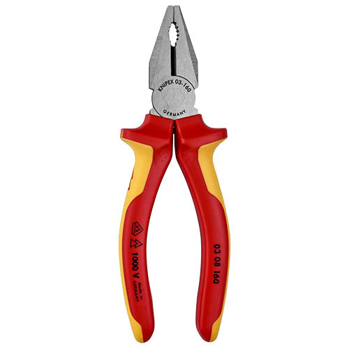Knipex - 6 1/4'' Combination Pliers - 1000V Insulated (03 08 160 SBA)