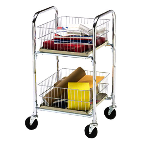 Charnstrom Compact Mail and Office Delivery Cart with Removable Parcel Baskets (M242) - Titan Tools Direct
