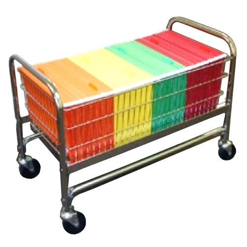 Charnstrom Office and Mail Center Long Roll Away File Folder Basket Cart (M025) - Titan Tools Direct