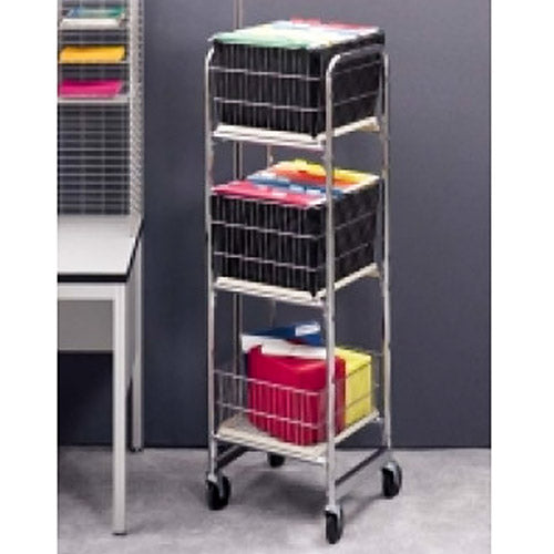 Charnstrom Tall Compact Office Mail Distribution and File Cart (M017) - Titan Tools Direct