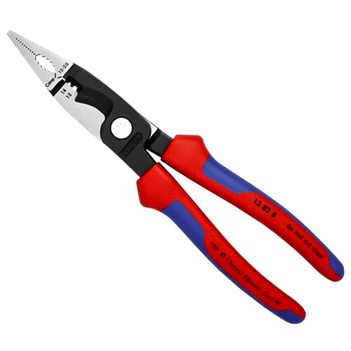 Knipex 8" 6-in-1 Electrical Installation Pliers - 12 and 14 AWG (13 82 8)