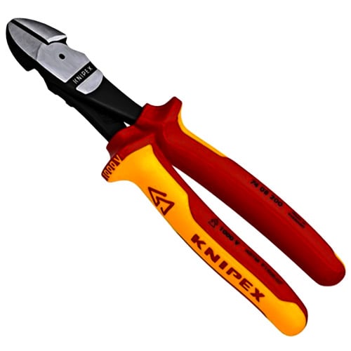 Knipex 8" High Leverage Diagonal Cutters - 1000V Insulated (74 08 200 US)