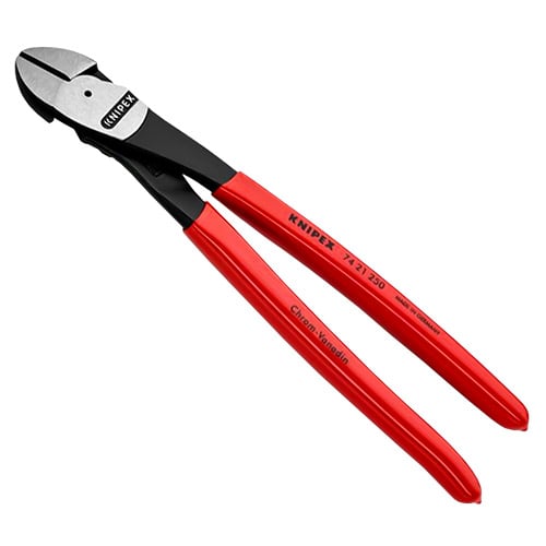 Knipex 10" High Leverage Diagonal Cutters with 12° Angled Head (74 21 250)