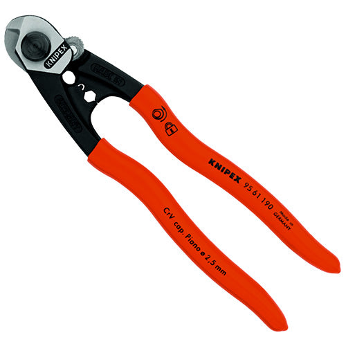 Knipex 7 1/2" Wire Rope Shears (95 61 190) - Titan Tools Direct