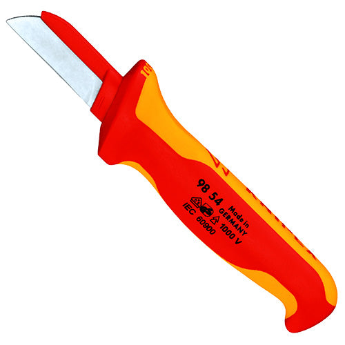  Knipex 7 1/4" Cable Knife with 1000V Insulated Grips (98 54) - Titan Tools Direct