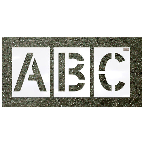 CH Hanson 29-Pieces - 10" x 4.75" LETTER KIT Commercial Stencil with 4" x 2.75" Character Size, Curb - 70413