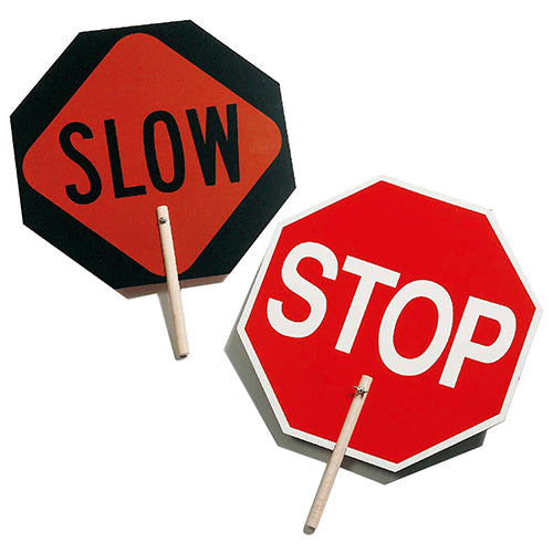  CH Hanson 10" Stop/Slow Sign with Wood Handle - 55450 - Titan Tools Direct