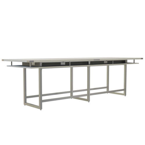 Safco Mirella Conference Table, Standing-Height, 12', White Ash - MRH12WAH