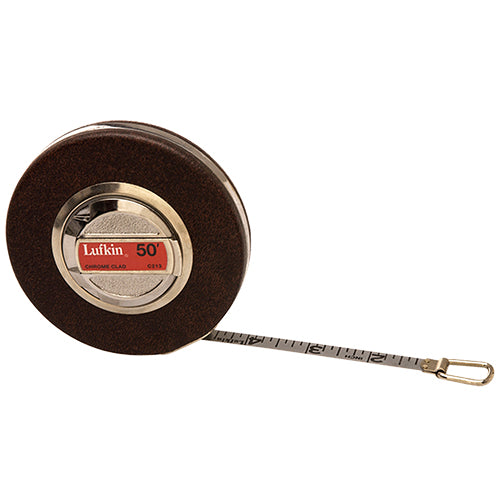  Lufkin 3/8" x 50' Anchor Chrome Clad Engineer's Tape Measure - C213DN - Titan Tools Direct
