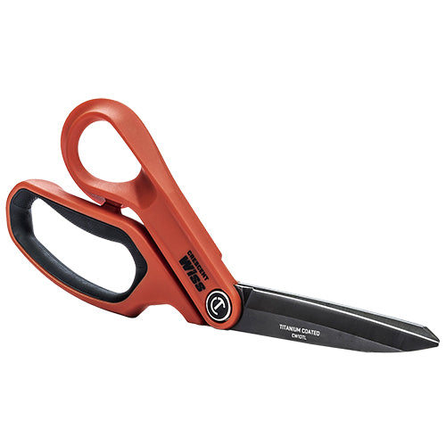  Wiss 10" Offset Left-Handed Tradesman Shears - Titanium Coated - CW10TL - Titan Tools Direct