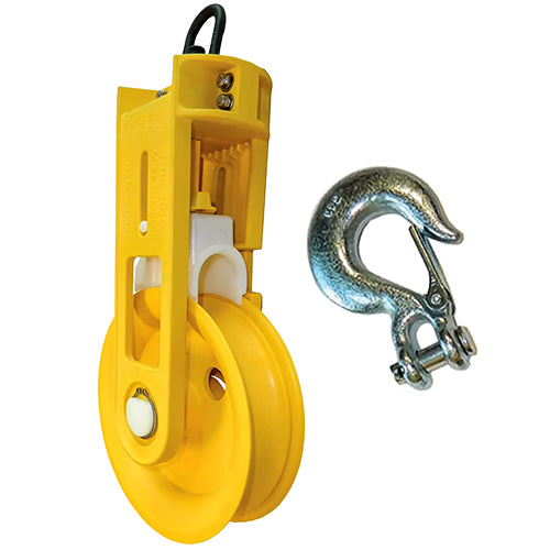  Jameson 8 in. Aerial Buddy Fiber Optic Sheave with Slip Hook - SHV-8-KIT - Titan Tools Direct