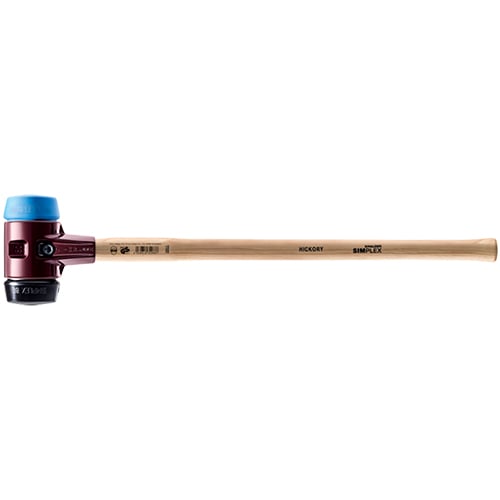 Halder 31.5 in. Simplex Sledge Hammer with Soft Blue and Black Rubber Inserts/Cast Iron Housing and Wood Handle - 3012.081