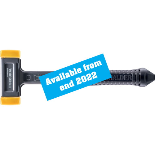 Halder Secural Dead Blow Hammer, Polyurethane Face Inserts, Steel Housing & Rubber Grip, w/Special Pointed Handle End - 3380.140