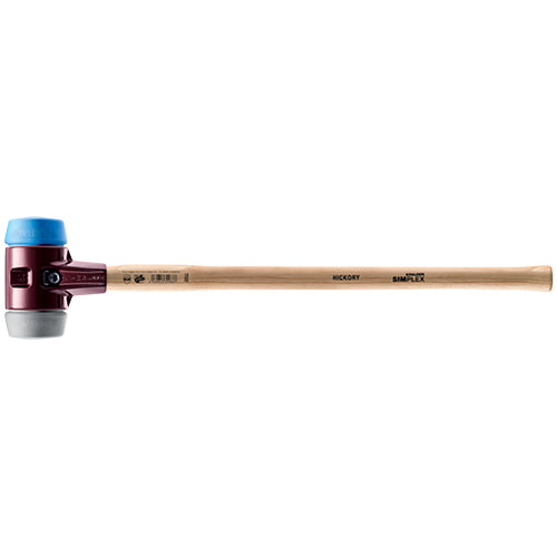 Halder 31.5 in. Simplex Sledgehammer with Soft Blue & Grey Rubber Inserts, Non-Marring/Cast Iron Housing & Wood Handle - 3013.081