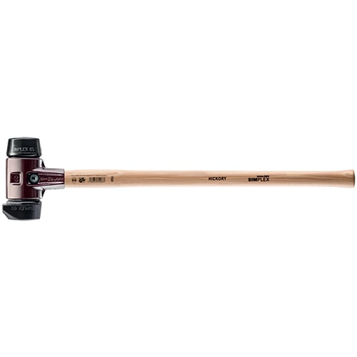 Halder 31.5 in. Simplex Sledgehammer with Black Rubber & STAND-UP Black Rubber Inserts/Cast Iron Housing & Wood Handle - 3022.281
