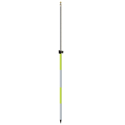 SitePro 8' Prism Pole, Twist Lock, Silver/Hi-Vis - 07-4708-SFY