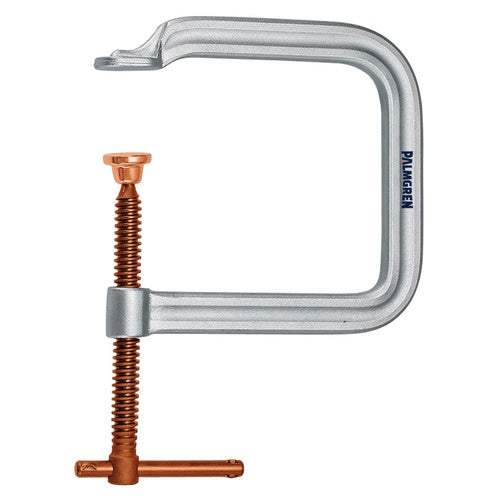 Palmgren 0-4" Regular-Duty Extra Deep Throat C-clamp / Copper Spindles - 9629234