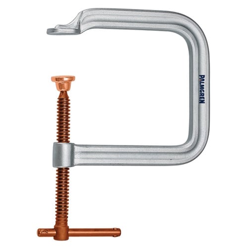 Palmgren 0-6" Regular-Duty Extra Deep Throat C-clamp / Copper Spindles - 9629236