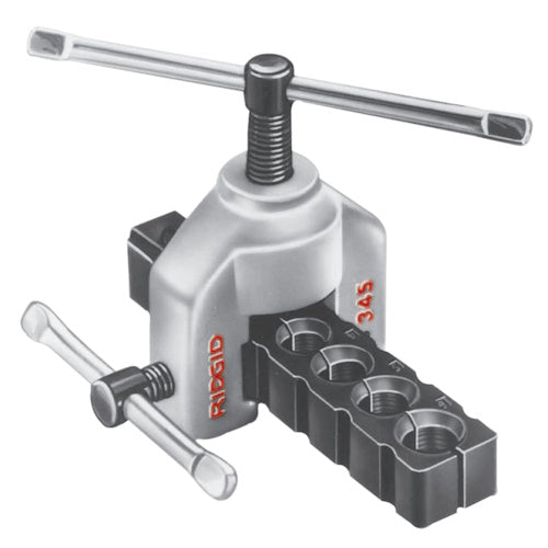 Ridgid 345 Flaring Tool, 3/16, 1/4, 5/16, 3/8, 7/16, 1/2, 5/8", 45° Flaring Angle - 632-23332