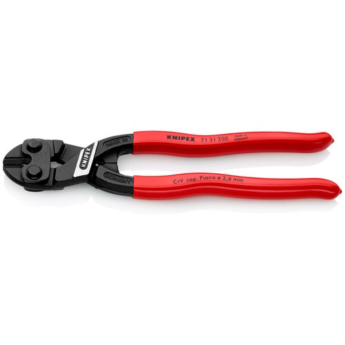 Knipex 8" CoBolt High Leverage Compact Bolt Cutters-Notched Blade - 71 31 200