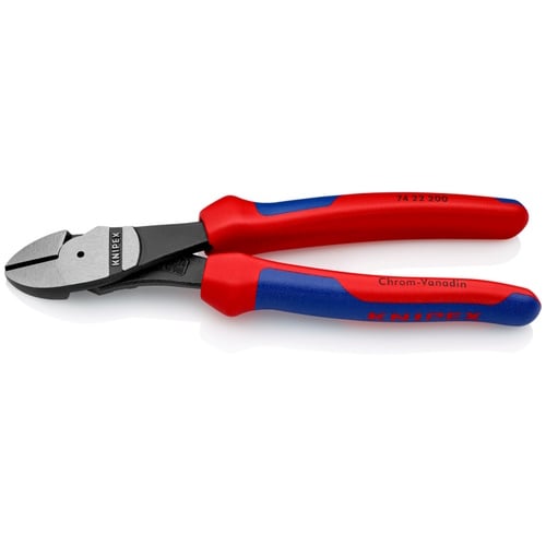Knipex 8" High Leverage 12° Angled Diagonal Cutters - 74 22 200 74 22 200 Titan Tools Direct