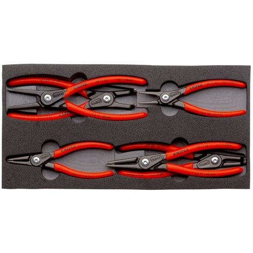 Knipex 6 Pc Snap Ring Pliers Set in Foam Tray - 00 20 01 V02 00 20 01 V02 Titan Tools Direct